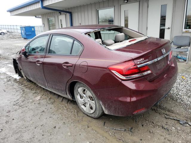 Photo 2 from auction – 2013 HONDA CIVIC LX with VIN 19XFB2F56DE096877