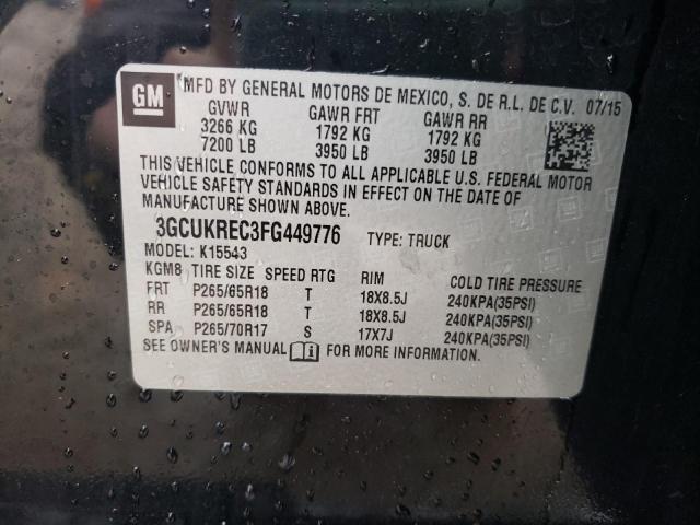 Photo 10 from auction – 2015 CHEVROLET SILVERADO with VIN 3GCUKREC3FG449776