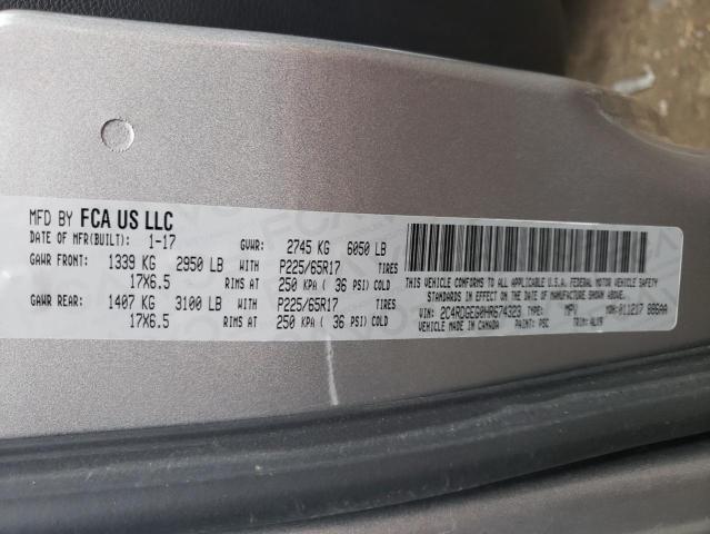 Photo 14 from auction – 2017 DODGE GRAND CARA with VIN 2C4RDGEG0HR674323