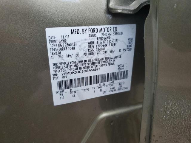 Photo 14 from auction – 2012 FORD EDGE SEL with VIN 2FMDK3JC8CBA56627