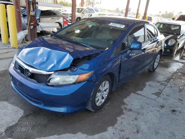 HONDA CIVIC LX 2012 with VIN 19XFB2F5XCE051357 - Photo from auction
