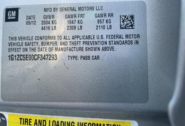 Photo 10 from auction – 2012 CHEVROLET MALIBU 1LT with VIN 1G1ZC5E00CF347293
