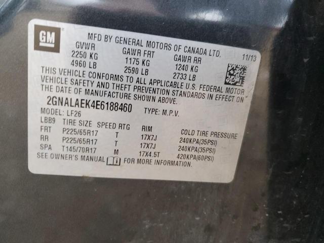 Photo 14 from auction – 2014 CHEVROLET EQUINOX LS with VIN 2GNALAEK4E6188460