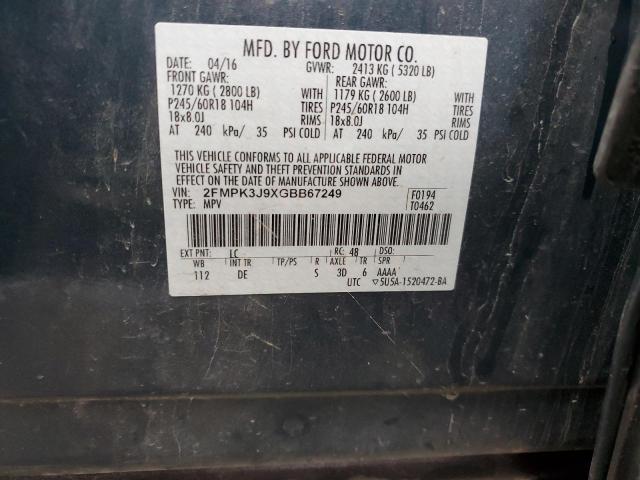 Photo 14 from auction – 2016 FORD EDGE SEL with VIN 2FMPK3J9XGBB67249