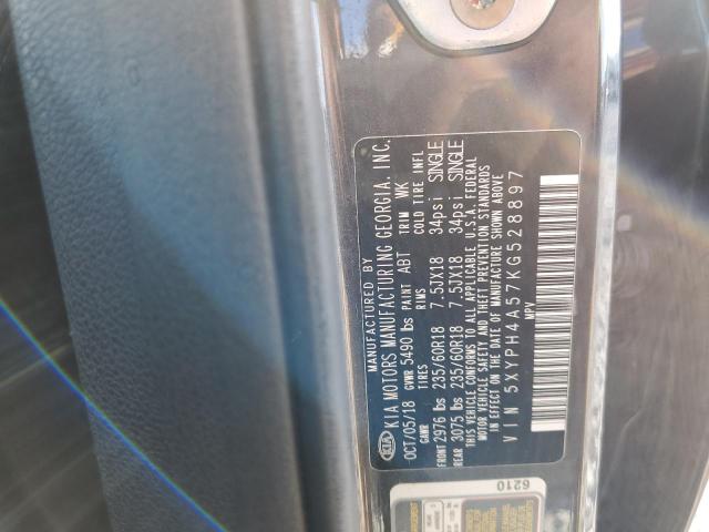 Photo 14 from auction – 2019 KIA SORENTO EX with VIN 5XYPH4A57KG528897