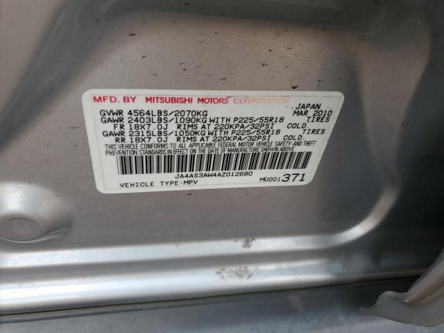 Photo 14 from auction – 2010 MITSUBISHI OUTLANDER with VIN JA4AS3AW4AZ012680