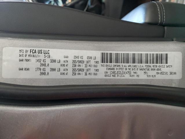 Photo 14 from auction – 2018 DODGE DURANGO CI with VIN 1C4RDJEG3JC414753