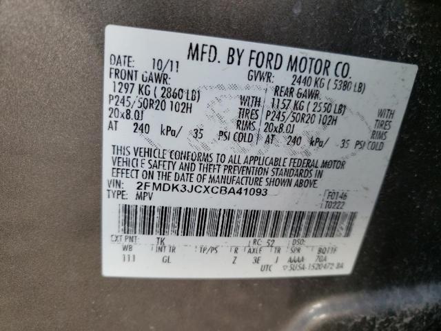 Photo 14 from auction – 2012 FORD EDGE SEL with VIN 2FMDK3JCXCBA41093