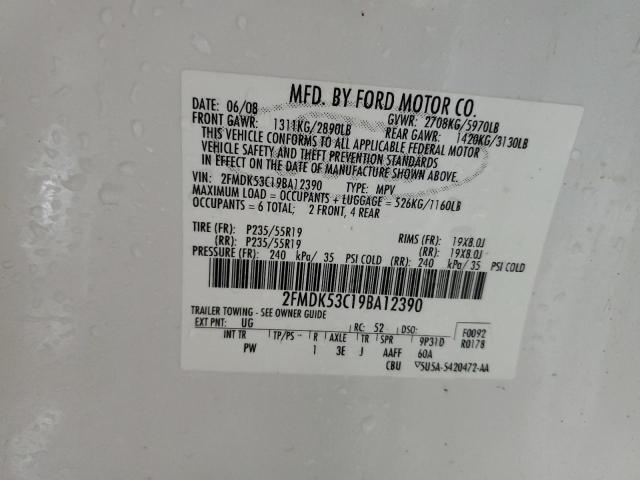 Photo 14 from auction – 2009 FORD FLEX LIMIT with VIN 2FMDK53C19BA12390