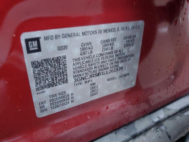 Photo 14 from auction – 2020 CHEVROLET TRAX PREMI with VIN 3GNCJRSB1LL261570