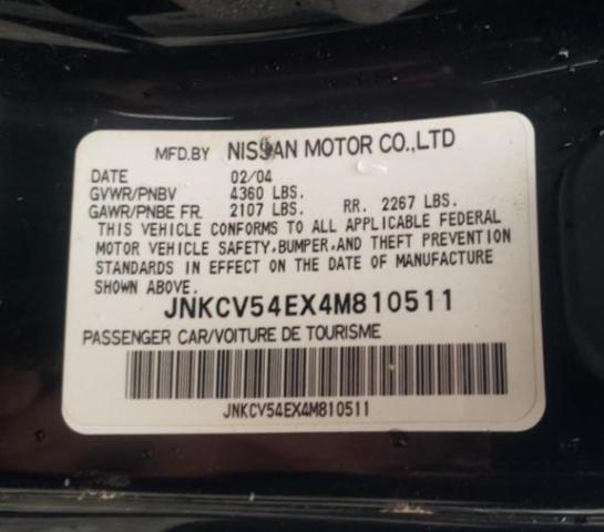 Photo 14 from auction – 2004 INFINITI G35 with VIN JNKCV54EX4M810511