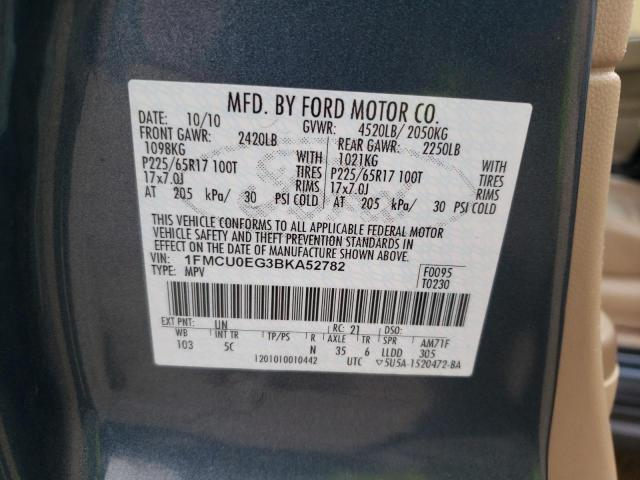 Photo 14 from auction – 2011 FORD ESCAPE LIM with VIN 1FMCU0EG3BKA52782
