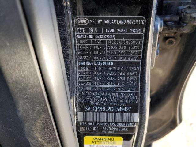 Photo 14 from auction – 2016 LAND ROVER DISCOVERY with VIN SALCP2BG2GH549427