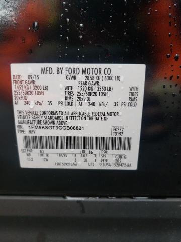 Photo 14 from auction – 2016 FORD EXPLORER S with VIN 1FM5K8GT3GGB08821