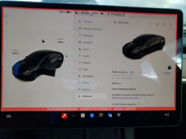 Photo 9 from auction – 2022 TESLA MODEL 3 with VIN 5YJ3E1EB1NF166549