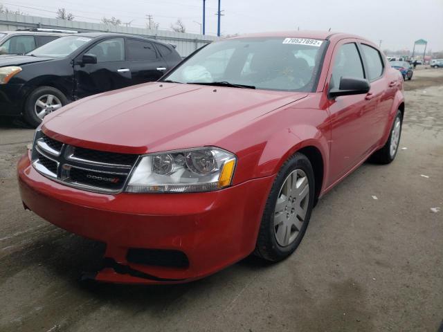 DODGE AVENGER SE 2013 with VIN 1C3CDZAB7DN514446 - Photo from auction