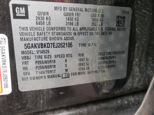 Photo 14 from auction – 2014 BUICK ENCLAVE with VIN 5GAKVBKD7EJ262106