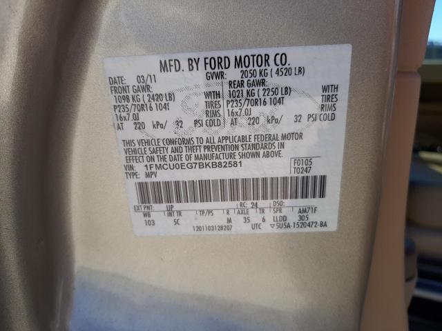 Photo 14 from auction – 2011 FORD ESCAPE LIM with VIN 1FMCU0EG7BKB82581