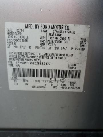 Photo 14 from auction – 2014 FORD EXPLORER X with VIN 1FM5K8D82EGB82177