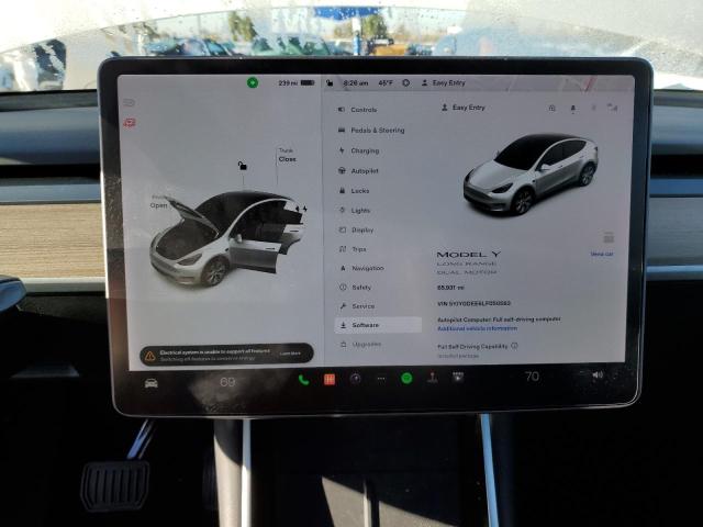 Photo 9 from auction – 2020 TESLA MODEL Y with VIN 5YJYGDEE6LF050563