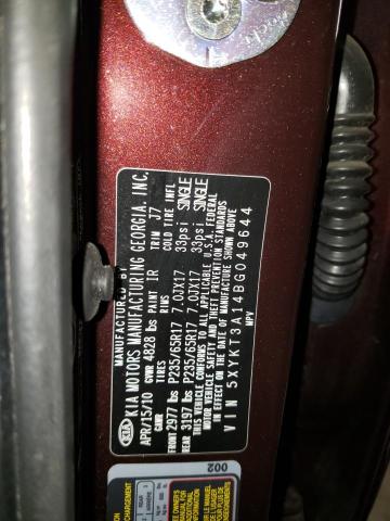 Photo 14 from auction – 2011 KIA SORENTO BA with VIN 5XYKT3A14BG049644