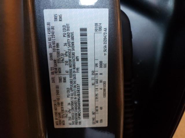 Photo 14 from auction – 2022 FORD ESCAPE SE with VIN 1FMCU9G65NUB38337