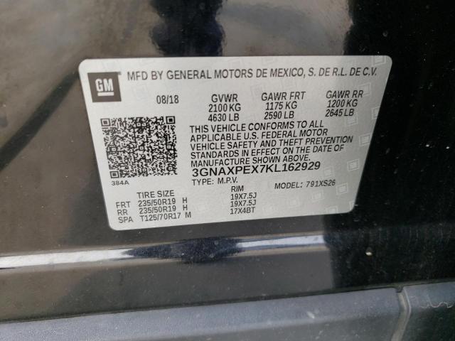 Photo 14 from auction – 2019 CHEVROLET EQUINOX PR with VIN 3GNAXPEX7KL162929