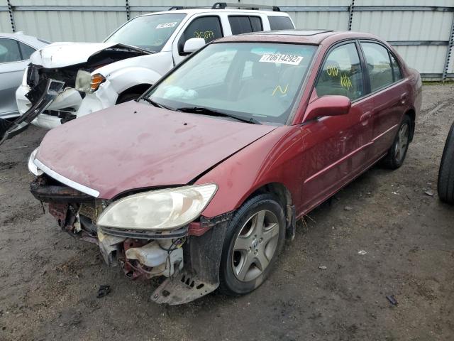 Photo 1 from auction – 2005 HONDA CIVIC EX with VIN 2HGES26735H535991