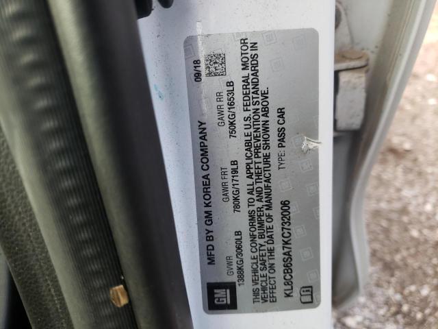 Photo 10 from auction – 2019 CHEVROLET SPARK LS with VIN KL8CB6SA7KC732006