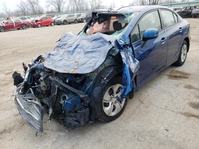 HONDA CIVIC LX 2013 with VIN 19XFB2F55DE059691 - Photo from auction