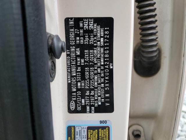 Photo 14 from auction – 2011 KIA SORENTO EX with VIN 5XYKUDA21BG117281