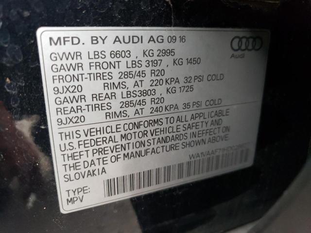 Photo 14 from auction – 2017 AUDI Q7 PRESTIG with VIN WA1VAAF71HD028627