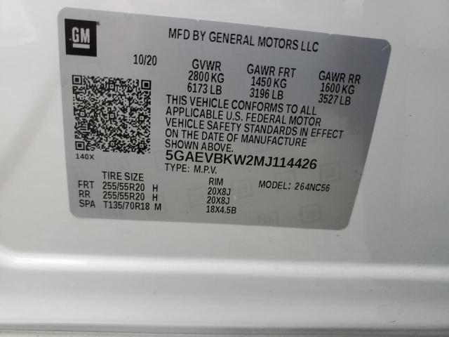 Photo 14 from auction – 2021 BUICK ENCLAVE PR with VIN 5GAEVBKW2MJ114426