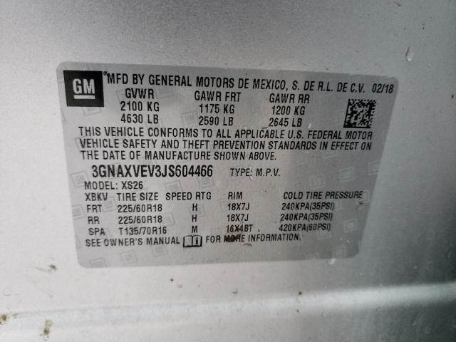 Photo 14 from auction – 2018 CHEVROLET EQUINOX PR with VIN 3GNAXVEV3JS604466