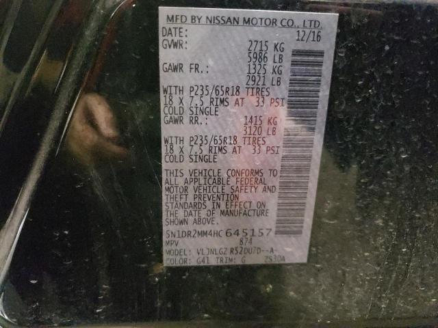 Photo 14 from auction – 2017 NISSAN PATHFINDER with VIN 5N1DR2MM4HC645157
