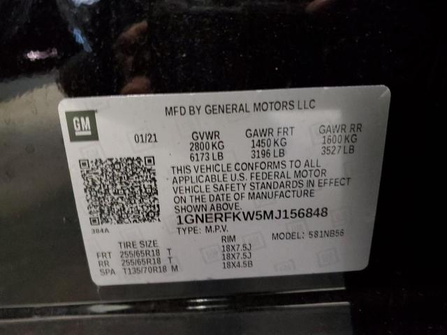 Photo 14 from auction – 2021 CHEVROLET TRAVERSE L with VIN 1GNERFKW5MJ156848