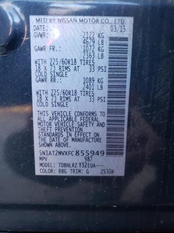 Photo 14 from auction – 2015 NISSAN ROGUE S with VIN 5N1AT2MVXFC855949