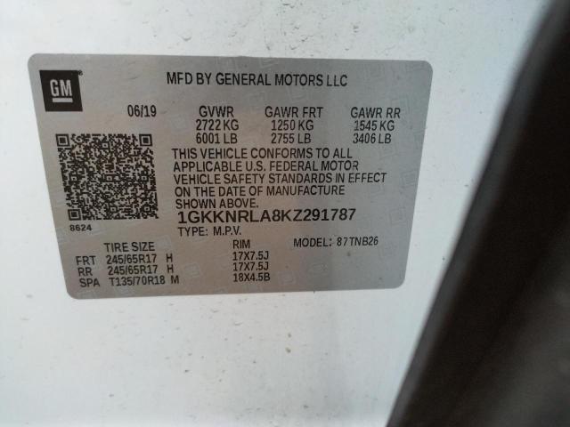 Photo 14 from auction – 2019 GMC ACADIA SLE with VIN 1GKKNRLA8KZ291787