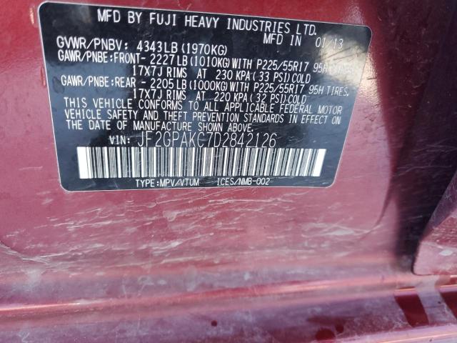 Foto 14 de la subasta – 2013 SUBARU XV CROSSTR con VIN JF2GPAKC7D2842126