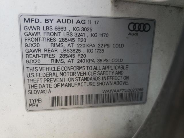 Photo 14 from auction – 2018 AUDI Q7 PRESTIG with VIN WA1VAAF71JD023269