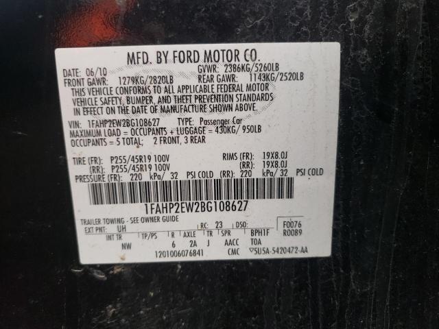 Photo 10 from auction – 2011 FORD TAURUS SEL with VIN 1FAHP2EW2BG108627