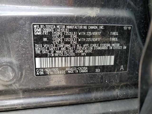 Photo 14 from auction – 2020 TOYOTA RAV4 LE with VIN 2T3K1RFV2LC043995