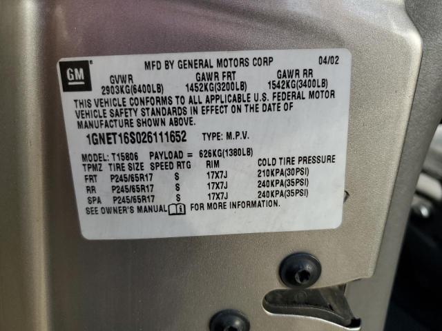 Photo 14 from auction – 2002 CHEVROLET TRAILBLAZE with VIN 1GNET16S026111652