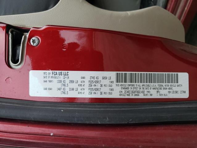 Photo 14 from auction – 2015 CHRYSLER TOWN & COU with VIN 2C4RC1BG0FR661492