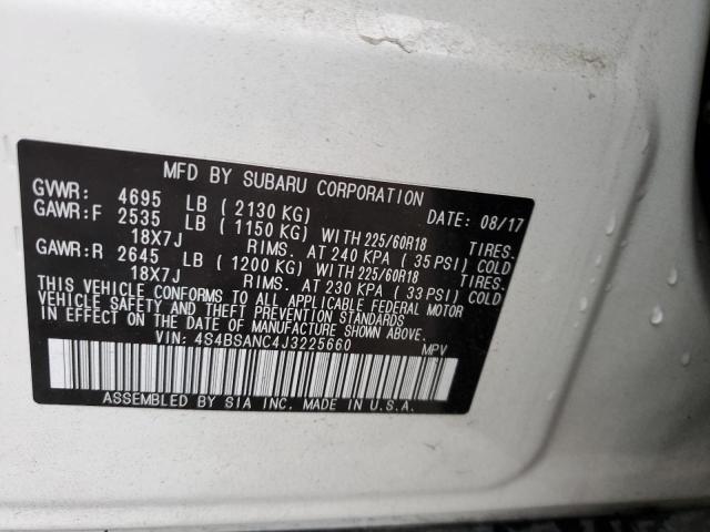 Photo 14 from auction – 2018 SUBARU OUTBACK 2. with VIN 4S4BSANC4J3225660