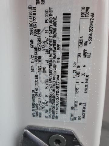Photo 14 from auction – 2013 FORD ESCAPE SE with VIN 1FMCU0GX7DUB77384