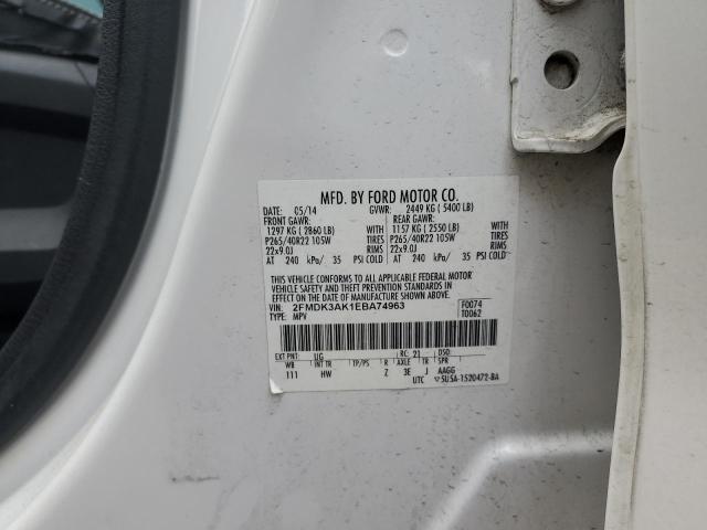 Photo 14 from auction – 2014 FORD EDGE SPORT with VIN 2FMDK3AK1EBA74963