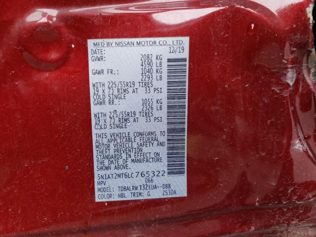 Photo 14 from auction – 2020 NISSAN ROGUE S with VIN 5N1AT2MT6LC765322