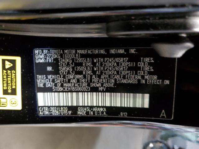Photo 14 from auction – 2011 TOYOTA HIGHLANDER with VIN 5TDBK3EH1BS060923