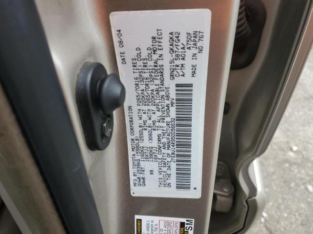 Photo 14 from auction – 2005 TOYOTA 4RUNNER SR with VIN JTEBU14R950056632